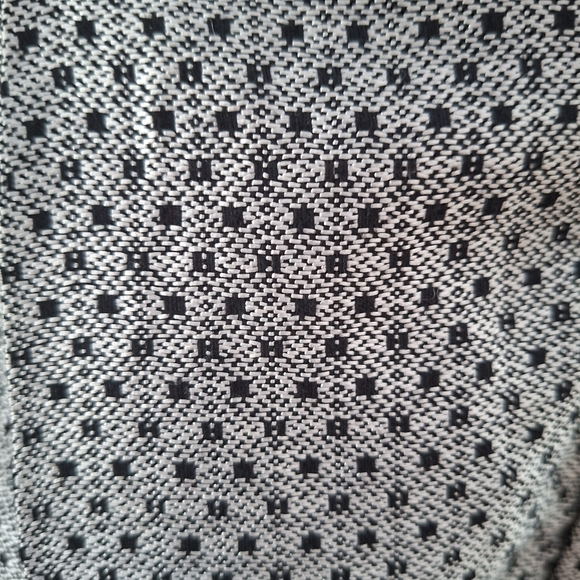 Vintage Scenario Women's Wool metallic Silver and black geometric pattern pants - Picture 10 of 16